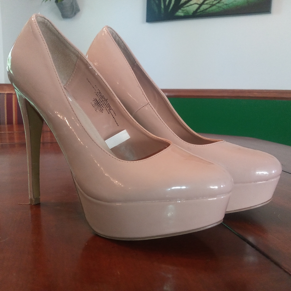 Nude Platform heels